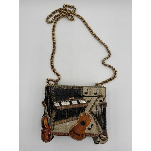 Mary Frances Handbags - Mary Frances Bag Womens Beaded Music Instruments Shoulder Crossbody Chain Purse